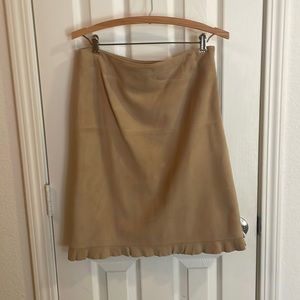 Ann Taylor Suede 100% Leather Skirt